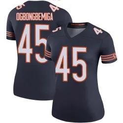 Women's Amen Ogbongbemiga Chicago Bears No.45 Legend Color Rush Jersey - Navy