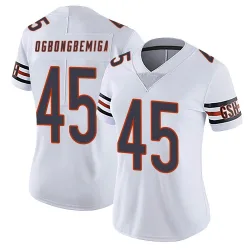 Women's Amen Ogbongbemiga Chicago Bears No.45 Limited Vapor Untouchable Jersey - White