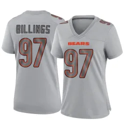 Women's Andrew Billings Chicago Bears No.97 Game Atmosphere Fashion Jersey - Gray
