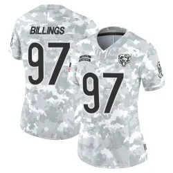 Women's Andrew Billings Chicago Bears No.97 Limited 2024 Salute to Service Jersey - Arctic Camo