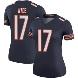 Women's Barrington Wade Chicago Bears No.17 Legend Color Rush Jersey - Navy