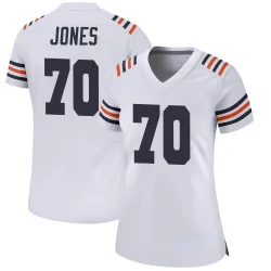 Women's Braxton Jones Chicago Bears No.70 Game Alternate Classic Jersey - White