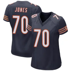 Women's Braxton Jones Chicago Bears No.70 Game Team Color Jersey - Navy