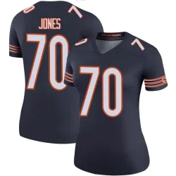 Women's Braxton Jones Chicago Bears No.70 Legend Color Rush Jersey - Navy
