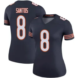 Women's Cairo Santos Chicago Bears No.8 Legend Color Rush Jersey - Navy