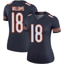 Women's Caleb Williams Chicago Bears No.18 Legend Color Rush Jersey - Navy