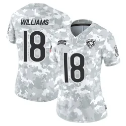 Women's Caleb Williams Chicago Bears No.18 Limited 2024 Salute to Service Jersey - Arctic Camo