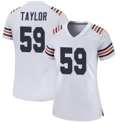 Women's Carson Taylor Chicago Bears No.59 Game Alternate Classic Jersey - White