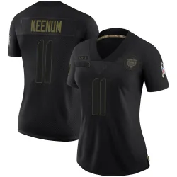 Women's Case Keenum Chicago Bears No.11 Limited 2020 Salute To Service Jersey - Black