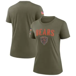 Women's Chicago Bears No. Legend 2022 Salute To Service T-Shirt - Olive