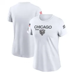 Women's Chicago Bears No. Legend 2024 Salute To Service Performance T-Shirt - White