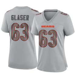 Women's Chris Glaser Chicago Bears No.63 Game Atmosphere Fashion Jersey - Gray