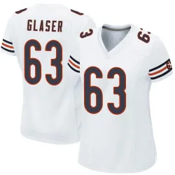 Women's Chris Glaser Chicago Bears No.63 Game Jersey - White