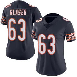 Women's Chris Glaser Chicago Bears No.63 Limited Team Color Vapor Untouchable Jersey - Navy