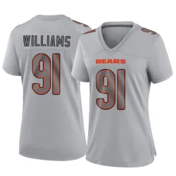 Women's Chris Williams Chicago Bears No.91 Game Atmosphere Fashion Jersey - Gray