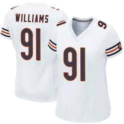 Women's Chris Williams Chicago Bears No.91 Game Jersey - White
