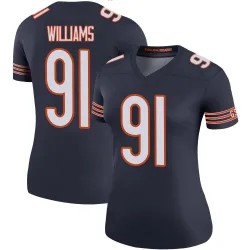 Women's Chris Williams Chicago Bears No.91 Legend Color Rush Jersey - Navy