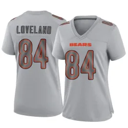 Women's Colston Loveland Chicago Bears No.84 Game Atmosphere Fashion Jersey - Gray