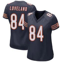 Women's Colston Loveland Chicago Bears No.84 Game Team Color Jersey - Navy