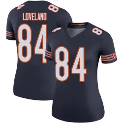 Women's Colston Loveland Chicago Bears No.84 Legend Color Rush Jersey - Navy