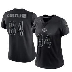 Women's Colston Loveland Chicago Bears No.84 Limited Reflective Jersey - Black