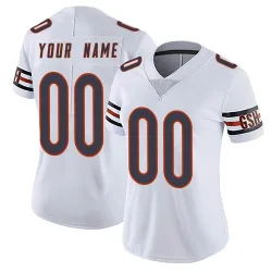 Women's Custom Chicago Bears No.00 Limited Vapor Untouchable Jersey - White