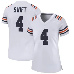 Women's D'Andre Swift Chicago Bears No.4 Game Alternate Classic Jersey - White