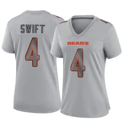 Women's D'Andre Swift Chicago Bears No.4 Game Atmosphere Fashion Jersey - Gray