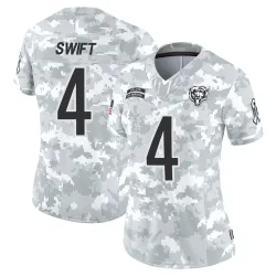 Women's D'Andre Swift Chicago Bears No.4 Limited 2024 Salute to Service Jersey - Arctic Camo