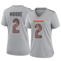 Women's DJ Moore Chicago Bears No.2 Game Atmosphere Fashion Jersey - Gray
