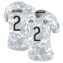 Women's DJ Moore Chicago Bears No.2 Limited 2024 Salute to Service Jersey - Arctic Camo