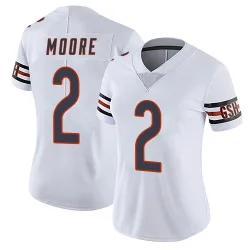 Women's DJ Moore Chicago Bears No.2 Limited Vapor Untouchable Jersey - White