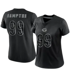 Women's Dan Hampton Chicago Bears No.99 Limited Reflective Jersey - Black