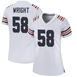Women's Darnell Wright Chicago Bears No.58 Game Alternate Classic Jersey - White