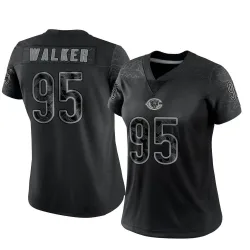 Women's DeMarcus Walker Chicago Bears No.95 Limited Reflective Jersey - Black