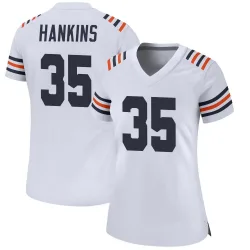 Women's Deion Hankins Chicago Bears No.35 Game Alternate Classic Jersey - White