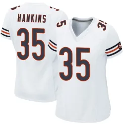 Women's Deion Hankins Chicago Bears No.35 Game Jersey - White