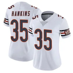 Women's Deion Hankins Chicago Bears No.35 Limited Vapor Untouchable Jersey - White