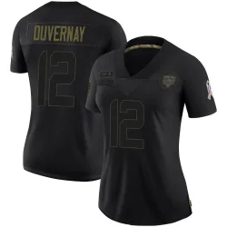 Women's Devin Duvernay Chicago Bears No.12 Limited 2020 Salute To Service Jersey - Black