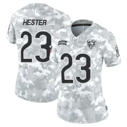 Women's Devin Hester Chicago Bears No.23 Limited 2024 Salute to Service Jersey - Arctic Camo
