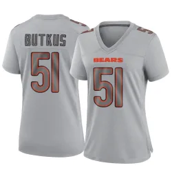 Women's Dick Butkus Chicago Bears No.51 Game Atmosphere Fashion Jersey - Gray