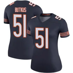 Women's Dick Butkus Chicago Bears No.51 Legend Color Rush Jersey - Navy