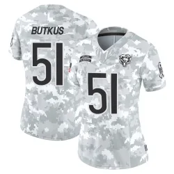 Women's Dick Butkus Chicago Bears No.51 Limited 2024 Salute to Service Jersey - Arctic Camo