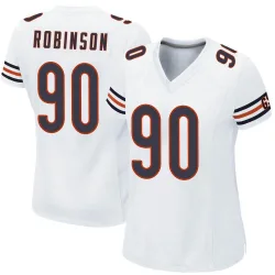 Women's Dominique Robinson Chicago Bears No.90 Game Jersey - White