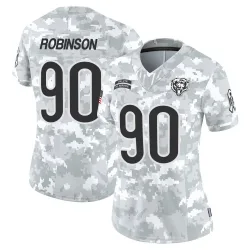 Women's Dominique Robinson Chicago Bears No.90 Limited 2024 Salute to Service Jersey - Arctic Camo