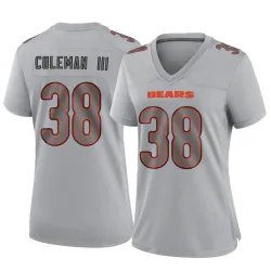 Women's Douglas Coleman III Chicago Bears No.38 Game Atmosphere Fashion Jersey - Gray