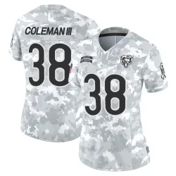 Women's Douglas Coleman III Chicago Bears No.38 Limited 2024 Salute to Service Jersey - Arctic Camo
