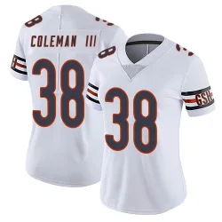 Women's Douglas Coleman III Chicago Bears No.38 Limited Vapor Untouchable Jersey - White