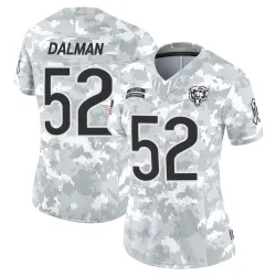 Women's Drew Dalman Chicago Bears No.52 Limited 2024 Salute to Service Jersey - Arctic Camo