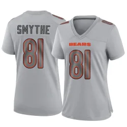 Women's Durham Smythe Chicago Bears No.81 Game Atmosphere Fashion Jersey - Gray